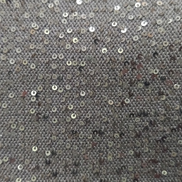 Oscar de la Renta Sequined Cropped Open Cardigan Bolero Size Medium Tan Gold - Picture 8 of 16